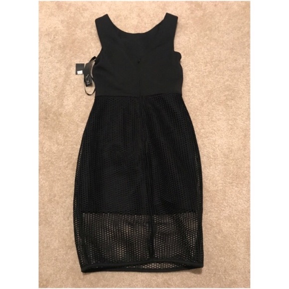 Size 3 BCX Little Black Dress Mesh Net Netted - Picture 4 of 8